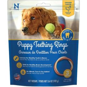 N-Bone Puppy Teething Ring - Chicken Flavor - 3.5" Diameter (3 Pack)