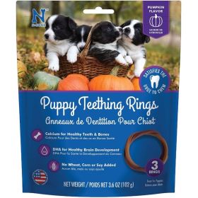 N-Bone Puppy Teething Ring - Pumpkin Flavor - 3.5" Diameter (3 Pack)