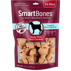 SmartBones Chicken & Vegetable Dog Chews - Mini - Dogs under 20 Lbs (24 Pack)