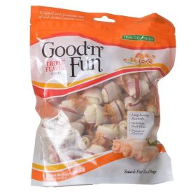 Healthy Hide Triple-Flavor Bones - Beef, Pork & Chicken - 25 Pack