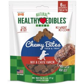Nylabone Natural Healthy Edibles Beef & Cheese Chewy Bites - 6 oz