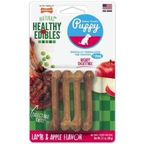 Nylabone Puppy Healthy Edibles Natural  Lamb and Apple Dog Chew- 4 count