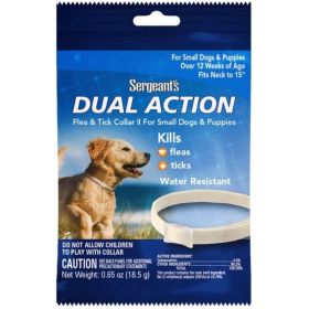 Sergeants Dual Action Flea and Tick Collar for Small Dogs and Puppies  1 count