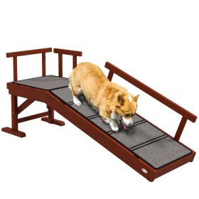 PawHut Dog Ramp,  Stairs with Removable Guardrails