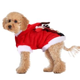Christmas Clothes Santa Claus Reindeer Antlers Costume (size: L)