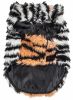 Pet Life Luxe 'Tigerbone' Glamourous Tiger Patterned Mink Fur Dog Coat Jacket